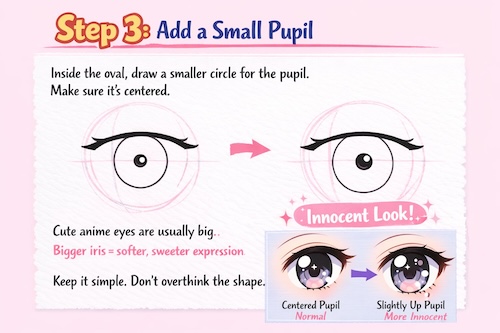 Learn how to draw cute anime eyes easy with this simple step by step guide. Perfect for beginners who want big, sparkly, adorable anime eyes.