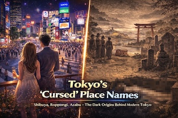 Behind Tokyo’s neon skyline lie place names rooted in execution grounds, burial sites, and environmental danger. Discover the hidden history of Shibuya, Roppongi, and Azabu.