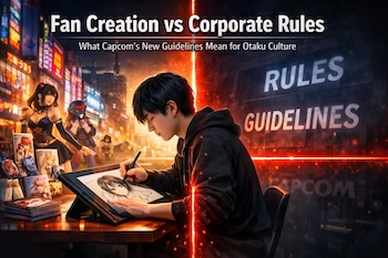 Capcom has officially published fan creation guidelines. Here is what they mean for Akihabara creators, doujin circles, cosplay, garage kits, fan goods, and hobby-scale fan works.