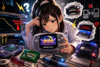 Loving your new GBA IPS screen mod but facing weird glitches with link cables or the Japanese wireless adapter (AGB-015)? Discover why modern screen mods cause massive voltage drops and how to fix it before ruining your vintage gear!?
