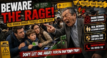 Slammed umbrellas. Shouted at inside Tokyo subways. Read raw eyewitness accounts of Japan's raging old men, and master the "Zero Engagement Protocol" to shield your family from sudden station horror.
